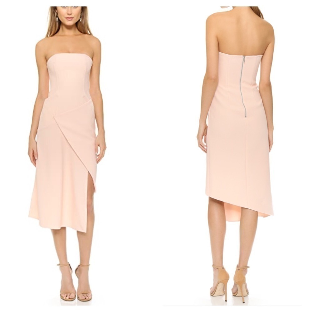 Nicholas Bonded Crepe Front Wrap Dress